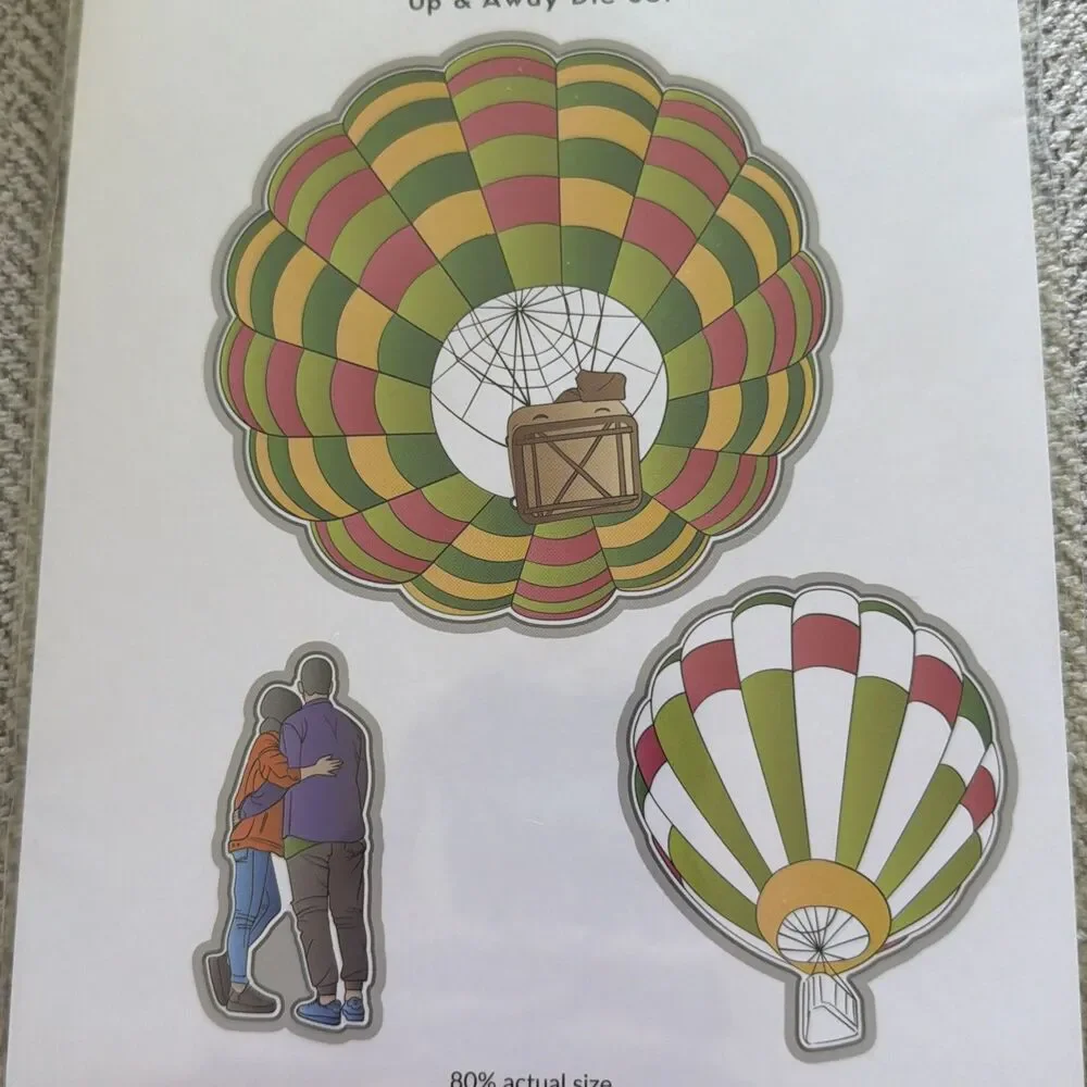 Altenew Up & Away Stamp and die set Couple hot air balloon soar come fly with me